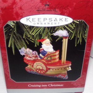 HALLMARK KEEPSAKE ORNAMENT "CRUISING INTO CHRISTMAS" THIS IS SO COOL GO SANTA!